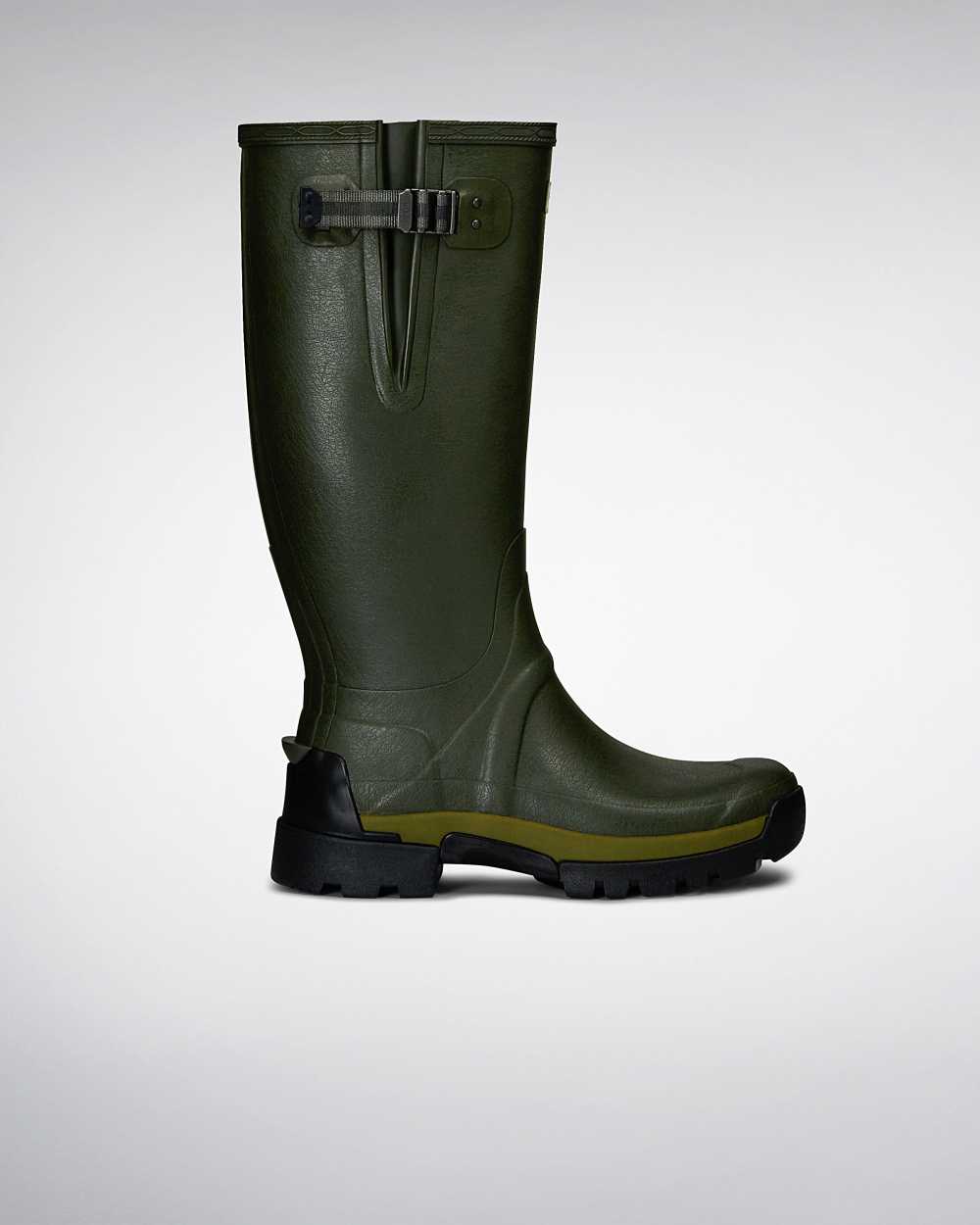 Hunter Balmoral Bamboo Carbon Men's Wellies NZ-00880R Dark Olive